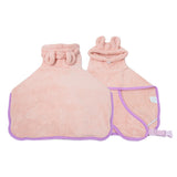 Darrahopens Pet Care > Dog Supplies > Dog Apparel Pink Hooded Dog Bathrobe - Super Absorbent, Adjustable Fit, Cozy Pet Towel (Size : M)