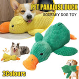 Darrahopens Pet Care > Dog Supplies > Dog Apparel Plush Cartoon Duck Dog Toy Interactive Squeaky Pet Toy Durable Fun Chew Toy - Green