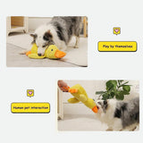 Darrahopens Pet Care > Dog Supplies > Dog Apparel Plush Cartoon Duck Dog Toy Interactive Squeaky Pet Toy Durable Fun Chew Toy - Yellow