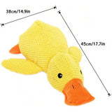 Darrahopens Pet Care > Dog Supplies > Dog Apparel Plush Cartoon Duck Dog Toy Interactive Squeaky Pet Toy Durable Fun Chew Toy - Yellow
