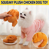 Darrahopens Pet Care > Dog Supplies > Dog Apparel Plush Roast Chicken Dog Toy Squeaky Sound Stuffed Interactive Pet Plaything