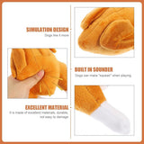 Darrahopens Pet Care > Dog Supplies > Dog Apparel Plush Roast Chicken Dog Toy Squeaky Sound Stuffed Interactive Pet Plaything
