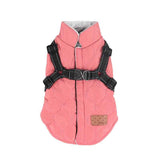 Darrahopens Pet Care > Dog Supplies > Dog Apparel Premium Winter Dog Coat with Built-in Harness, Water-Resistant Puffer Vest for Small & Medium Breeds, Reflective Safety Straps, and Fleece Lining for Warmth and Outdoor Adventures (L, Pink) In Australia - Darrahopens