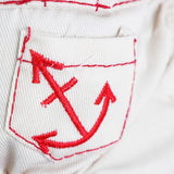 Darrahopens Pet Care > Dog Supplies > Dog Apparel Red Cute Sailor Dog Outfit - Striped Shirt & Anchor Overalls for Small Dogs (Size : XXL )