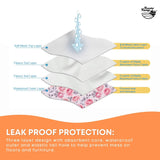 Darrahopens Pet Care > Dog Supplies > Dog Apparel Rooster Farms Female Dog Diapers Medium 3Pk - Washable Reusable Nappy Hook/Loop
