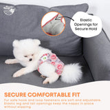 Darrahopens Pet Care > Dog Supplies > Dog Apparel Rooster Farms Female Dog Diapers Medium 3Pk - Washable Reusable Nappy Hook/Loop