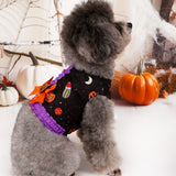 Darrahopens Pet Care > Dog Supplies > Dog Apparel S Halloween Pumpkin Dog Harness Dress - Festive Costume Vest with Leash Ring for Small Dogs