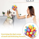 Darrahopens Pet Care > Dog Supplies > Dog Apparel Snuffle Ball Dog Toy for Treat Dispensing and Nose Work Training Soft Washable Feeder