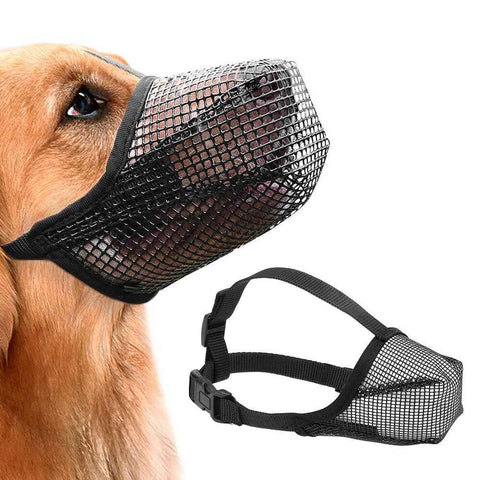 Darrahopens Pet Care > Dog Supplies > Dog Apparel Soft Mesh Covered Dog Muzzle with Adjustable Straps Anti-Biting Breathable Pet Muzzle XL