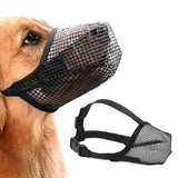 Darrahopens Pet Care > Dog Supplies > Dog Apparel Soft Mesh Covered Dog Muzzle with Adjustable Straps Anti-Biting Breathable Pet Muzzle XL