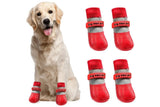 Darrahopens Pet Care > Dog Supplies > Dog Apparel Waterproof Anti Slip Pet Shoes with Rubber Sole for Indoor and Outdoor Use Red - S