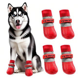 Darrahopens Pet Care > Dog Supplies > Dog Apparel Waterproof Anti Slip Pet Shoes with Rubber Sole for Indoor and Outdoor Use Red - S
