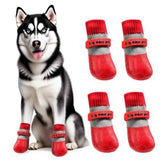 Waterproof Anti Slip Pet Shoes with Rubber Sole for Indoor and Outdoor Use Red - S