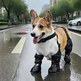 Darrahopens Pet Care > Dog Supplies > Dog Apparel Waterproof Pet Boots Dog Rain Shoes for Outdoor Use - L