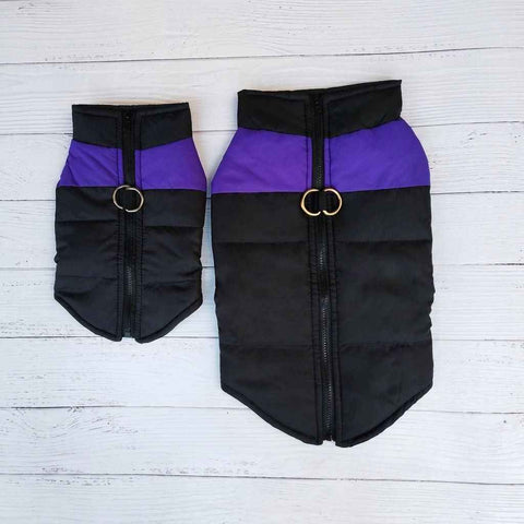 Darrahopens Pet Care > Dog Supplies > Dog Apparel Winter Dog Ski Jacket with Waterproof and Windproof Polyester Shell, Thick PP Cotton Padding for Warmth, 3D Ergonomic Fit with D-Ring Leash Attachment, Ideal for Outdoor Walks and Snow Adventures (7XL, Purple)