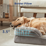 Darrahopens Pet Care > Dog Supplies > Dog Beds 1 piece set XL size 102*80*18cm orthopedic foam dog bed, designed for super large dogs, C-shaped orthopedic dog bed, washable dog sofa bed, with removable cover and non-slip bottom, with supportive foam sofa design, suitable for pet dogs, cats, rabbits, c