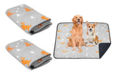 Darrahopens Pet Care > Dog Supplies > Dog Beds 2Pcs Washable Pet Dog Training Pee Pad Reusable Absorbent Cushion Pet Pee Mat-Light Gray M