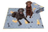Darrahopens Pet Care > Dog Supplies > Dog Beds 2Pcs Washable Pet Dog Training Pee Pad Reusable Absorbent Cushion Pet Pee Mat-Light Gray XL