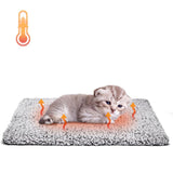 Darrahopens Pet Care > Dog Supplies > Dog Beds 50 x 40 CM Self-Warming Thermal Pet Fluffy Mat with Machine Washable & Removable Zippered Cover - Waterproof Soft Cotton Fleece Bed for Dogs & Cats