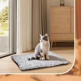 Darrahopens Pet Care > Dog Supplies > Dog Beds 60 x 45 CM Self-Warming Thermal Pet Fluffy Mat with Machine Washable & Removable Zippered Cover - Waterproof Soft Cotton Fleece Bed for Dogs & Cats