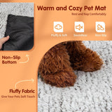 Darrahopens Pet Care > Dog Supplies > Dog Beds 70 x 115 CM Self-Warming Thermal Pet Fluffy Mat with Machine Washable & Removable Zippered Cover - Waterproof Soft Cotton Fleece Bed for Dogs & Cats
