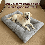Darrahopens Pet Care > Dog Supplies > Dog Beds 90 x 45CM Large Plush Pet Bed Mat for Dogs & Cats – Light Grey Double-Sided Soft Cushion, Breathable Moisture-Resistant Sleeping Pad for Small, Medium & Large Pets