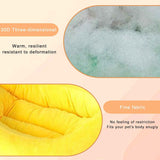 Darrahopens Pet Care > Dog Supplies > Dog Beds Banana Boat Pet Bed Plush Soft Dog Cat Nest with Cushion Warm Cozy Banana Shape Pet House for Small Medium Dogs Cats(Size: S)