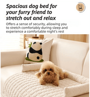 Darrahopens Pet Care > Dog Supplies > Dog Beds Blue Pet Sofa Protector & Calming Bolster Bed with Cable Knit - 75x75CM Thickened Non Slip Furniture Cover for Cats & Dogs