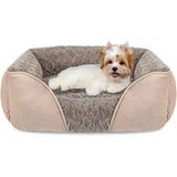 Darrahopens Pet Care > Dog Supplies > Dog Beds Camel Small & Medium Pet Bed - Washable Rectangle Dog Bed with Bolstered Walls and Anti-Slip Bottom, S (60×45×14cm)