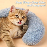 Darrahopens Pet Care > Dog Supplies > Dog Beds Cat Pillow, Soft Pet Toy, Soothing Cat Pillow for Dogs with Anxiety, U-Shaped Pillow, Dog Bed for Better Sleep and Comfort, Cat Plush Toy