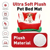 Darrahopens Pet Care > Dog Supplies > Dog Beds Christmas sled cat bed and dog house-winter warm pet bed, detachable and washable, without assembly, comfortable/outdoor pet sofa, suitable for cats and small dogs, snow house design.
