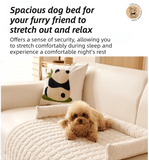 Darrahopens Pet Care > Dog Supplies > Dog Beds Dark Grey Pet Sofa Protector & Calming Bolster Bed with Diamond Lattice - 75x75CM Thickened Non Slip Furniture Cover for Cats & Dogs