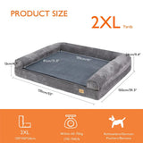 Darrahopens Pet Care > Dog Supplies > Dog Beds Deluxe Plush Orthopedic Dog Bed XXL - Waterproof Bolstered Sofa Bed for Large Dogs with Removable Washable Cover