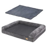 Darrahopens Pet Care > Dog Supplies > Dog Beds Deluxe Plush Orthopedic Dog Bed XXL - Waterproof Bolstered Sofa Bed for Large Dogs with Removable Washable Cover