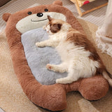 Darrahopens Pet Care > Dog Supplies > Dog Beds dog bed, bear shaped dog bed, thickened dog bed, enlarged dog bed, all season dog bed, comfortable dog bed, Australia, soft plush dog bed, machine washable dog bed - beige - Size L-10kg In Australia - Darrahopens
