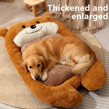 Darrahopens Pet Care > Dog Supplies > Dog Beds dog bed, bear shaped dog bed, thickened dog bed, enlarged dog bed, all season dog bed, comfortable dog bed, Australia, soft plush dog bed, machine washable dog bed - beige - Size L-10kg In Australia - Darrahopens