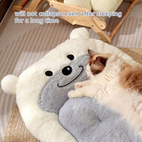 Darrahopens Pet Care > Dog Supplies > Dog Beds dog bed, bear shaped dog bed, thickened dog bed, enlarged dog bed, all season dog bed, comfortable dog bed, Australia, soft plush dog bed, machine washable dog bed - beige - Size L-10kg In Australia - Darrahopens
