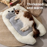 Darrahopens Pet Care > Dog Supplies > Dog Beds dog bed, bear shaped dog bed, thickened dog bed, enlarged dog bed, all season dog bed, comfortable dog bed, Australia, soft plush dog bed, machine washable dog bed - beige - Size M-5kg In Australia - Darrahopens