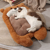 Darrahopens Pet Care > Dog Supplies > Dog Beds dog bed, bear shaped dog bed, thickened dog bed, enlarged dog bed, all season dog bed, comfortable dog bed, Australia, soft plush dog bed, machine washable dog bed - light green - Size M-5kg In Australia - Darrahopens