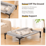 Darrahopens Pet Care > Dog Supplies > Dog Beds Elevated Pet Cot with Bolster Cushion for Cats and Small Dogs, Breathable Mesh Bed for Indoor Living Room and Bedroom Comfort (Army Green) In Australia - Darrahopens