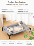 Darrahopens Pet Care > Dog Supplies > Dog Beds Elevated Pet Cot with Bolster Cushion for Cats and Small Dogs, Breathable Mesh Bed for Indoor Living Room and Bedroom Comfort (Army Green) In Australia - Darrahopens