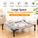 Darrahopens Pet Care > Dog Supplies > Dog Beds Elevated Pet Cot with Bolster Cushion for Cats and Small Dogs, Breathable Mesh Bed for Indoor Living Room and Bedroom Comfort (Army Green) In Australia - Darrahopens
