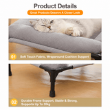 Darrahopens Pet Care > Dog Supplies > Dog Beds Elevated Pet Cot with Bolster Cushion for Cats and Small Dogs, Breathable Mesh Bed for Indoor Living Room and Bedroom Comfort (Army Green) In Australia - Darrahopens