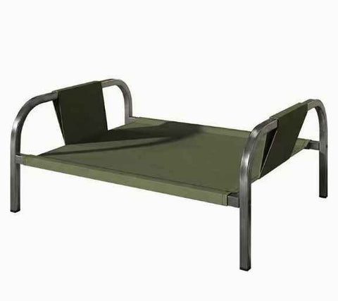 Darrahopens Pet Care > Dog Supplies > Dog Beds Green Raised Pet Bed for Medium Dogs Cats Elevated Breathable Dog Cot Washable Anti-Moisture Pet Cot 50x40x20cm
