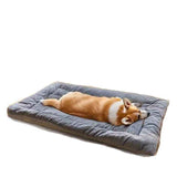 Darrahopens Pet Care > Dog Supplies > Dog Beds Grey Large Plush Dog Bed - Extra Thick Winter Warmth, Machine Washable & Non-Slip Pet Mat for Large Dogs (120cm)