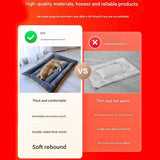 Darrahopens Pet Care > Dog Supplies > Dog Beds Grey Large Plush Dog Bed - Extra Thick Winter Warmth, Machine Washable & Non-Slip Pet Mat for Large Dogs (60cm)
