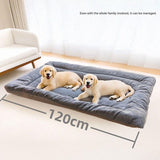 Darrahopens Pet Care > Dog Supplies > Dog Beds Grey Large Plush Dog Bed - Extra Thick Winter Warmth, Machine Washable & Non-Slip Pet Mat for Large Dogs (90cm)