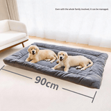 Darrahopens Pet Care > Dog Supplies > Dog Beds Grey Large Plush Dog Bed - Extra Thick Winter Warmth, Machine Washable & Non-Slip Pet Mat for Large Dogs (90cm)