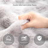 Darrahopens Pet Care > Dog Supplies > Dog Beds Grey Large Plush Dog Bed - Extra Thick Winter Warmth, Machine Washable & Non-Slip Pet Mat for Large Dogs (90cm)