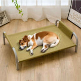 Darrahopens Pet Care > Dog Supplies > Dog Beds Grey Raised Pet Bed for Medium Dogs Cats Elevated Breathable Dog Cot Washable Anti-Moisture Pet Cot 50x40x20cm